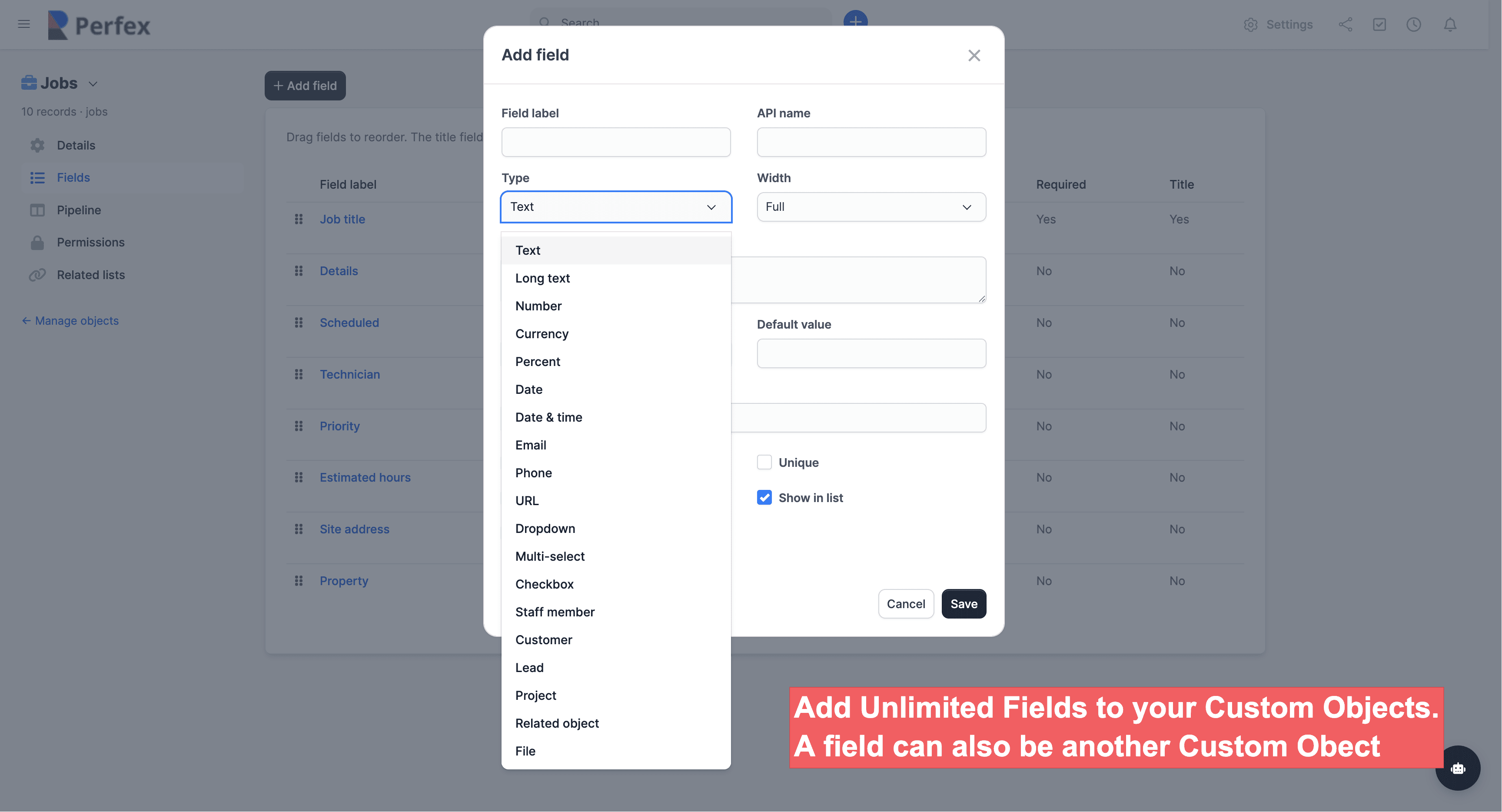 Custom Objects Module for Perfex CRM screenshot 5
