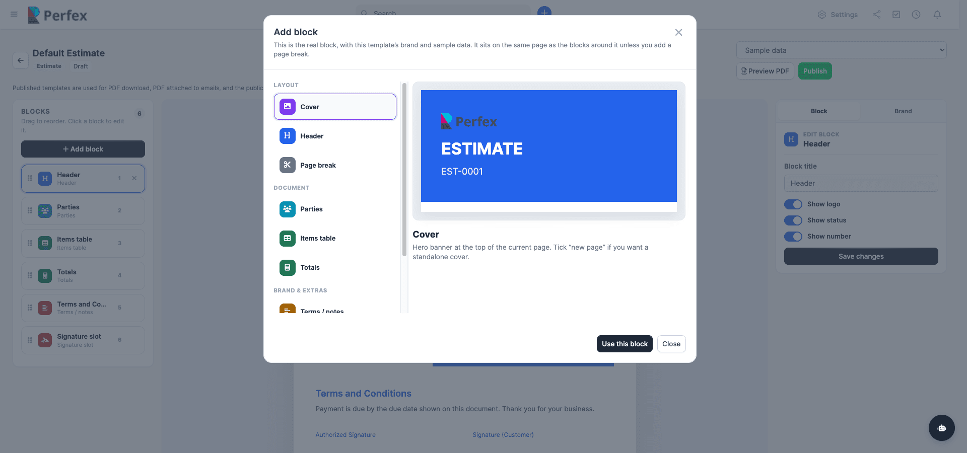 Document Builder for Perfex CRM screenshot 2