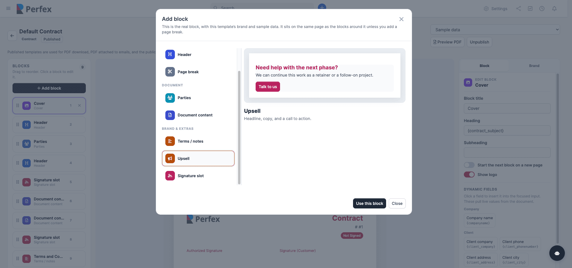 Document Builder for Perfex CRM screenshot 4