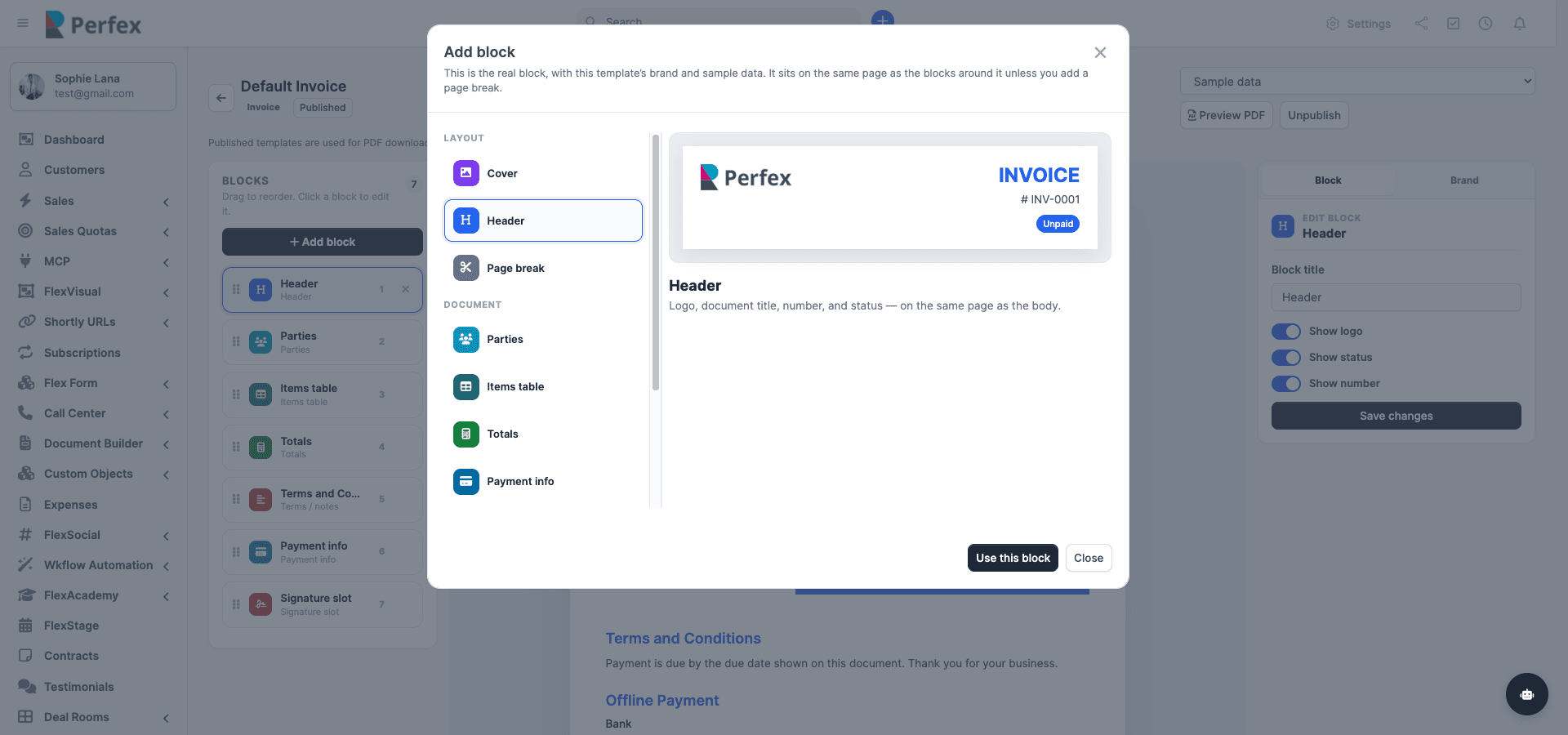 Document Builder for Perfex CRM screenshot 5
