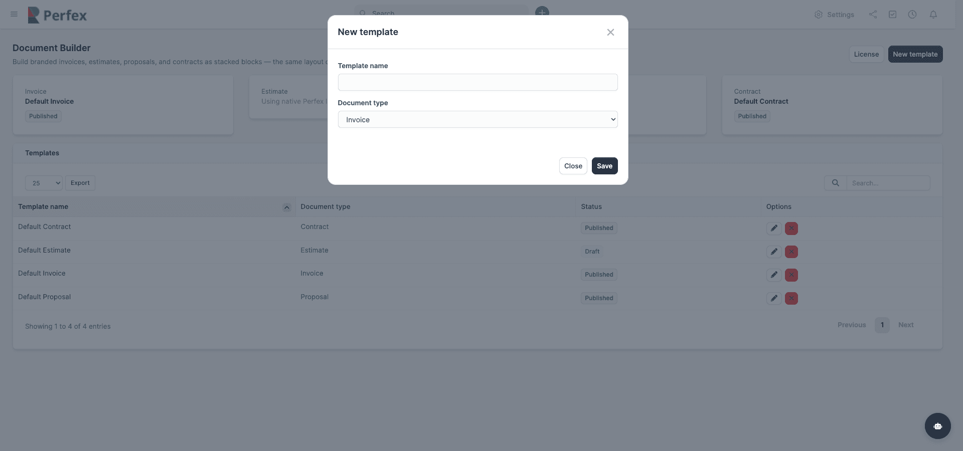 Document Builder for Perfex CRM screenshot 7