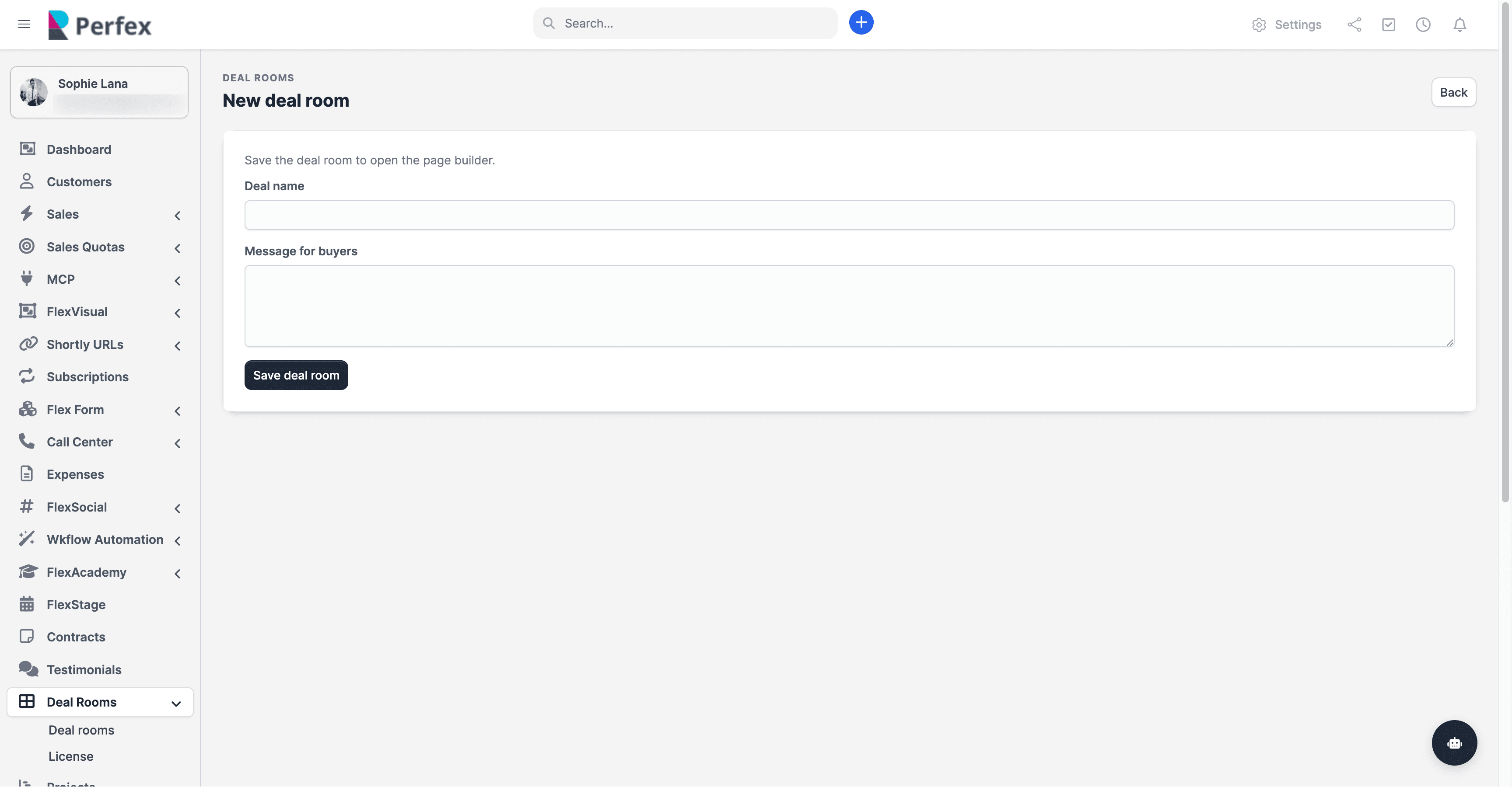 Deal Rooms Module for Perfex CRM screenshot 5
