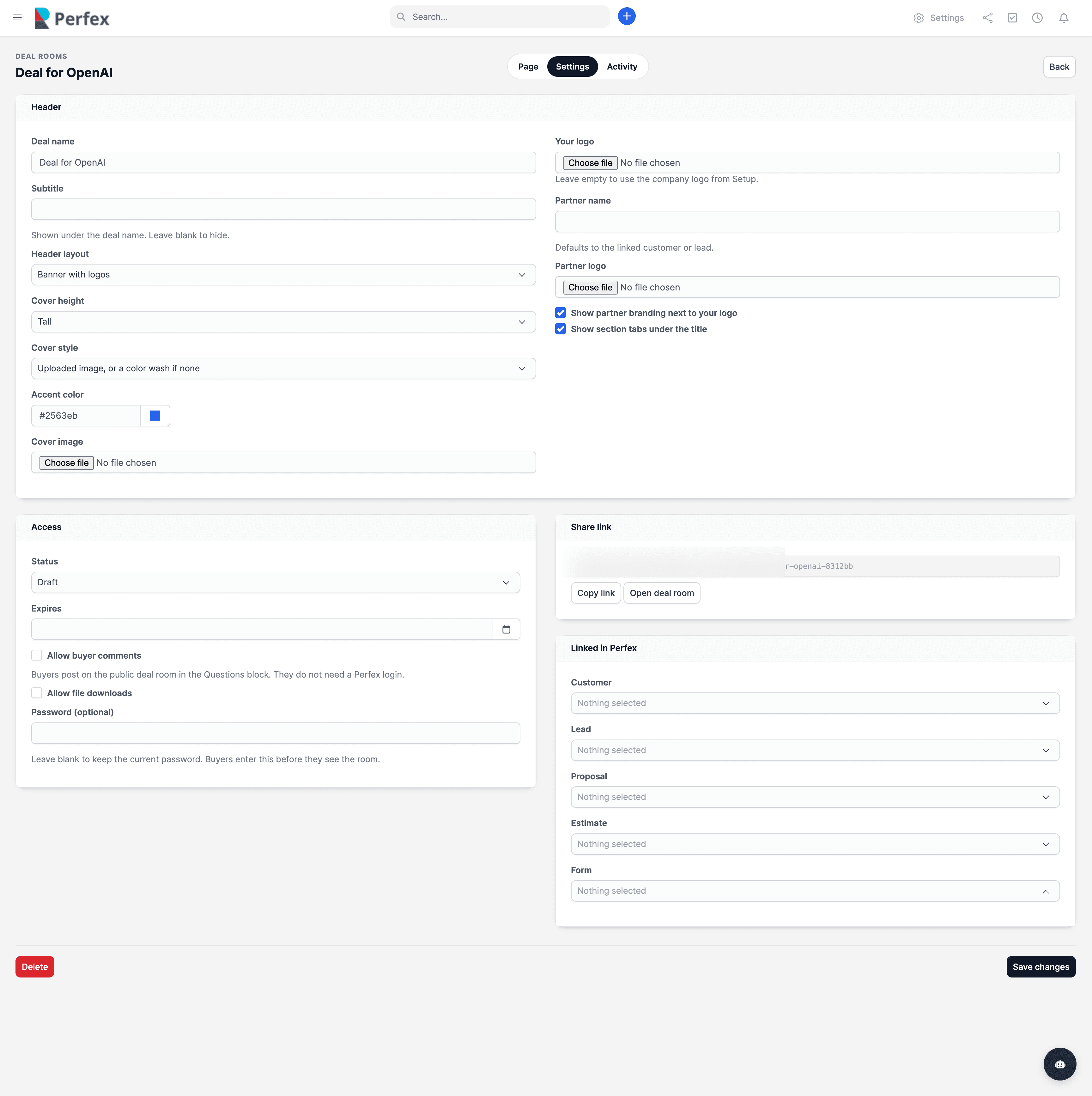 Deal Rooms Module for Perfex CRM screenshot 11