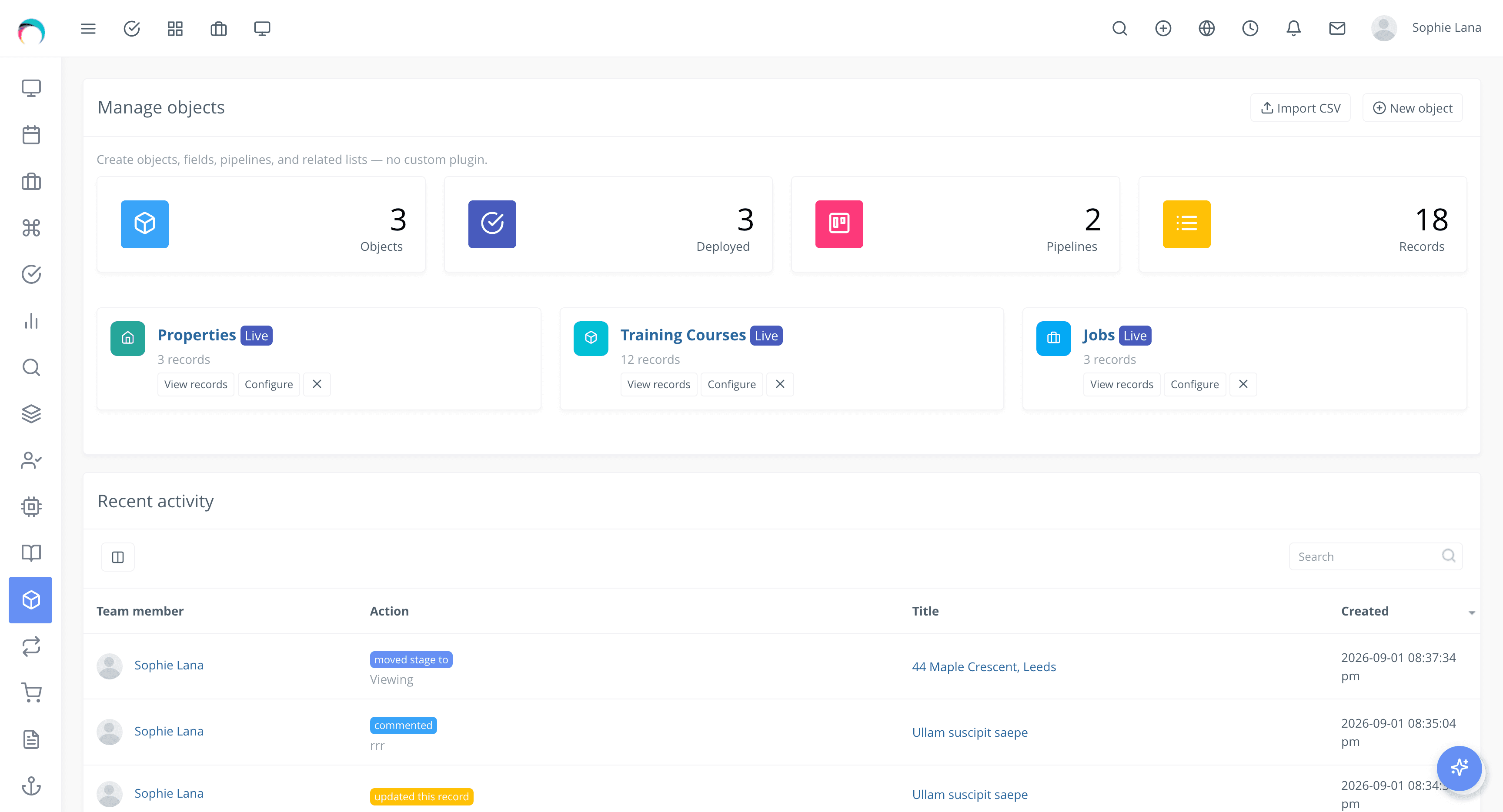 Custom Objects Module for RISE CRM screenshot 8