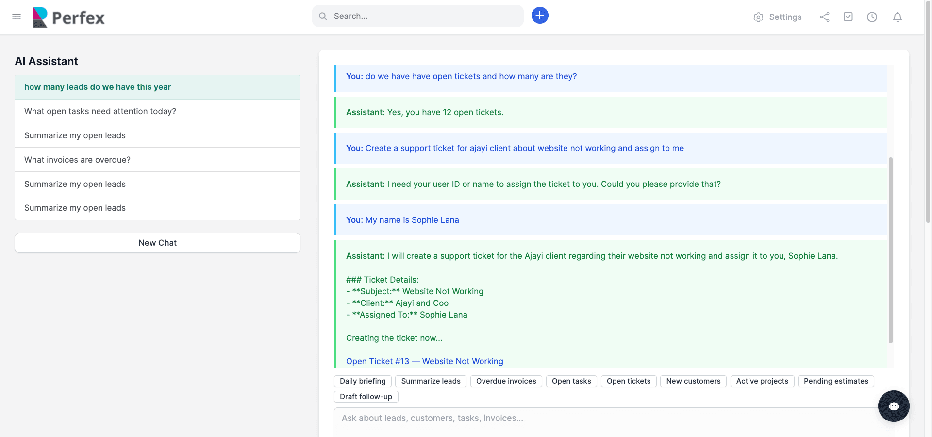 In-Admin AI Assistant